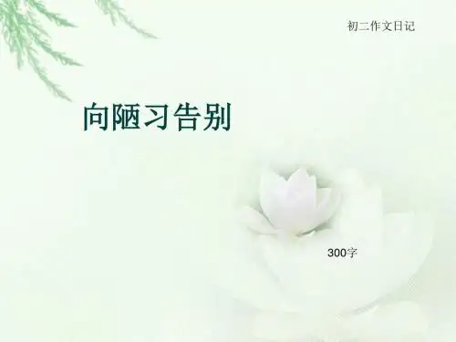 初二作文日记《向陋习告别》300字(总6页PPT)