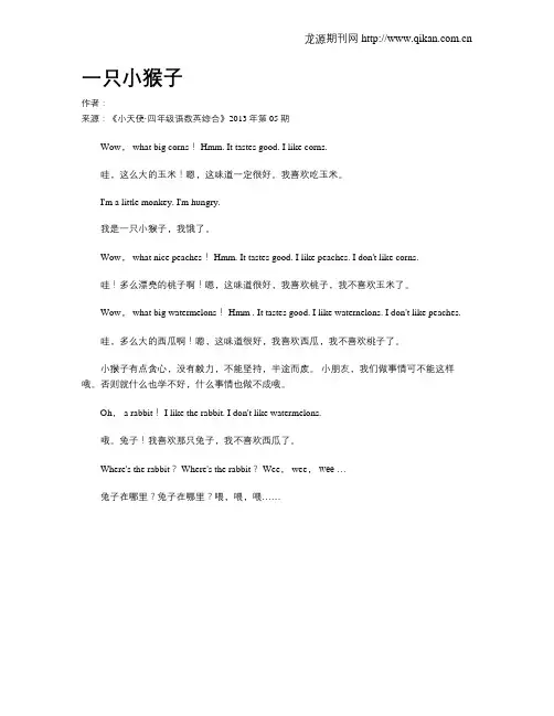 一只小猴子