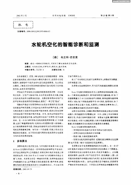 水轮机空化的智能诊断和监测