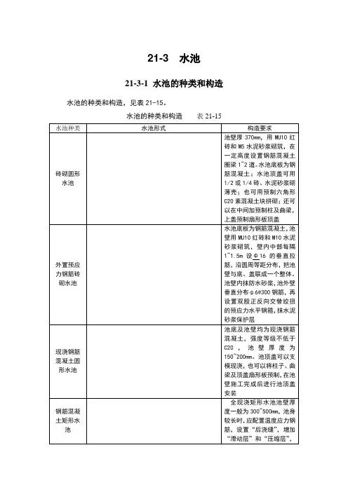水池施工方案