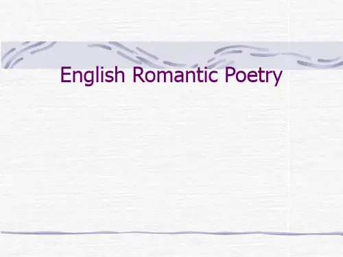 English Romantic poetry