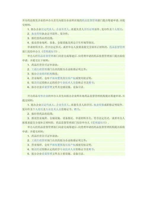 药店申办流程