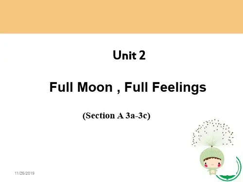 Unit 2 I think that mooncakes are delicious! sectionA 3a-3c