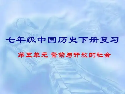 七年级中国历史下册复习第五单元