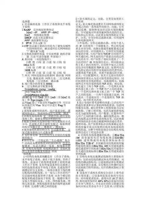 网络工程习题及答案