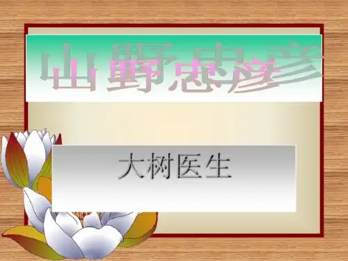 沪教版小学语文四年级上册《大树医生》课件