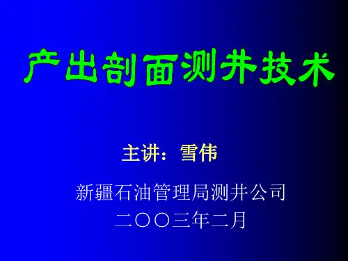 产出剖面测井技术