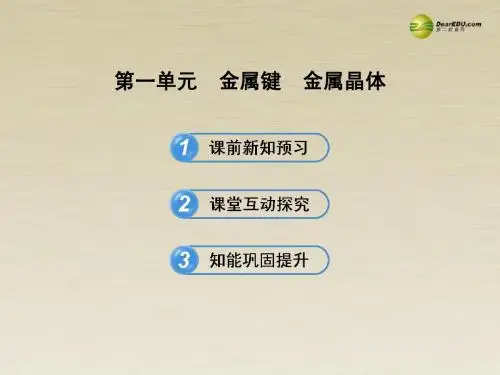(学习方略)2013-2014高中化学 3.1 金属键 金属晶体课件 苏教版选修3