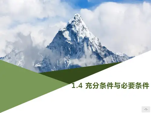 《充分条件与必要条件》集合与常用逻辑用语PPT(完美版)