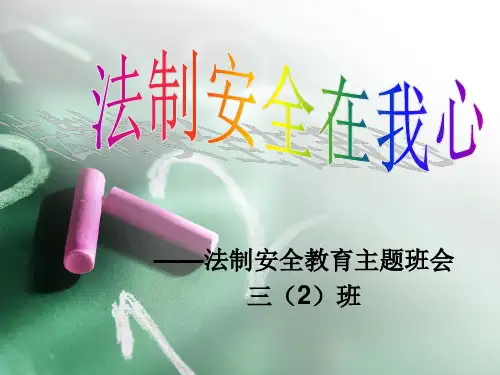 小学生法制安全教育(正式)精品PPT课件