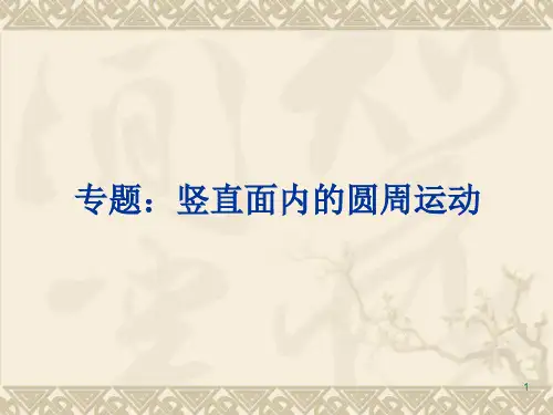 竖直平面内的圆周运动ppt课件