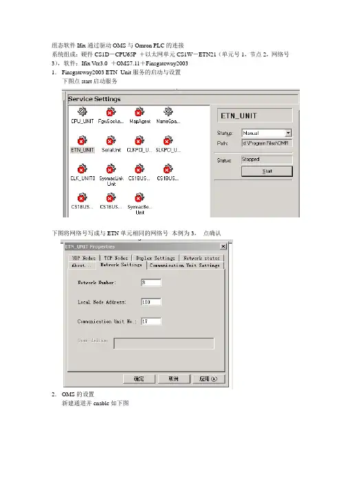 组态软件Ifix通过驱动OMS与Omron PLC的连接