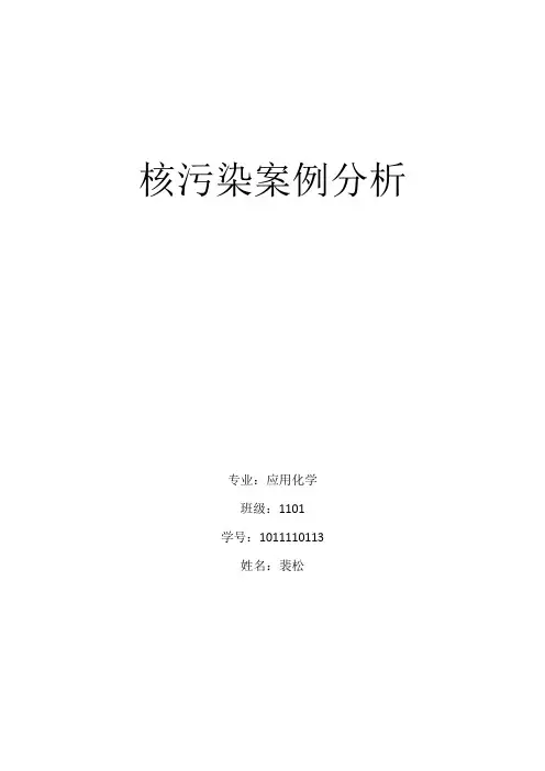 核污染的危害及我国应该对核危害的处理