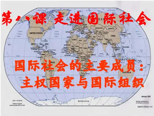 2.8.1国际社会的主要成员:主权国家和 国际组织