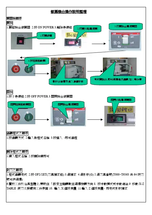 敏嘉CNC机台操作说明