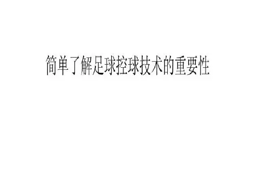 简单了解足球控球技术的重要性21页PPT