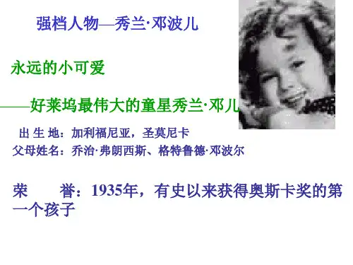 一些名人的背景资料
