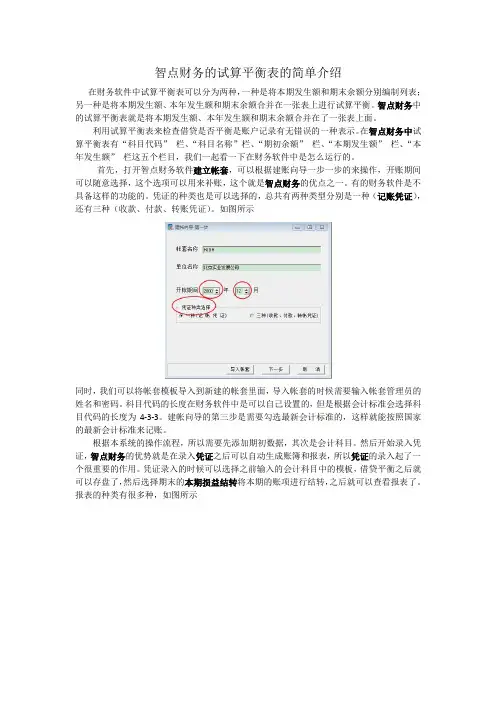试算平衡表