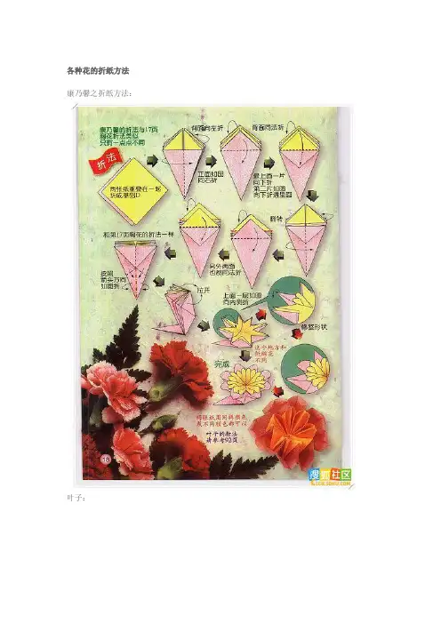 各种花的折法大全
