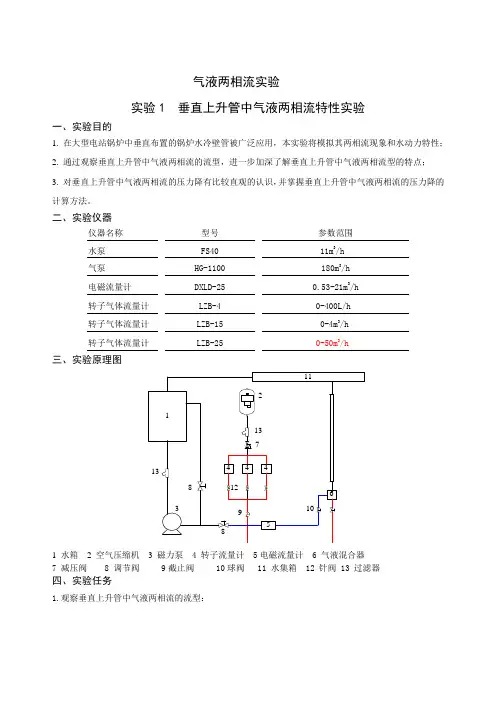 实验三气液两相流实验