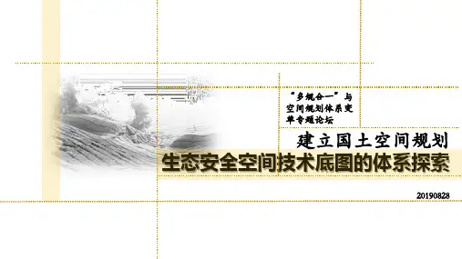 -建生态空间安全技术的底图的体系探索
