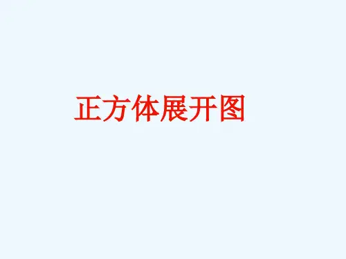 湖北省武汉市学校七年级数学《正方体的11种展开图》课件 新人教版