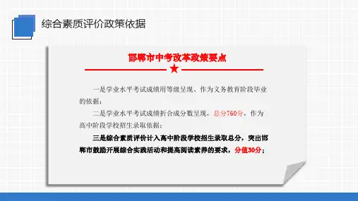 综合素质评价培训