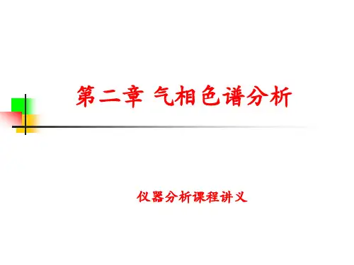 第三章:气相色谱(3)概论