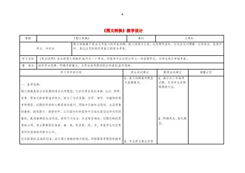 高三语文《图文转换》教学设计