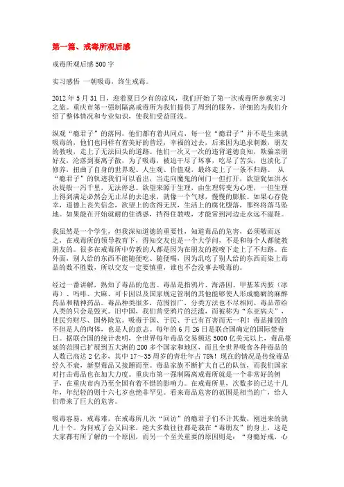 戒毒所观后感500字