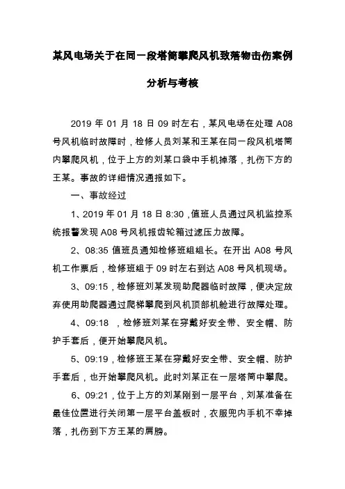 某风电场违章模拟分析二