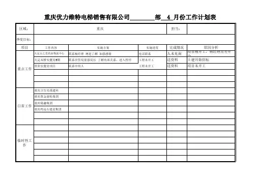 月度工作计划表_模板