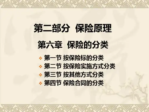 保险的分类