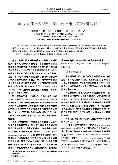 全张量步长适应性脑白质纤维跟踪改进算法