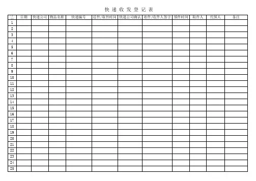 快递收发登记表