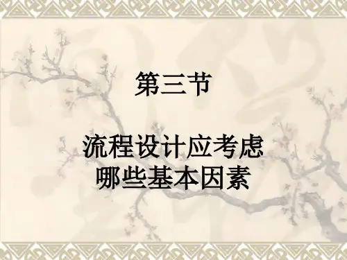 第3节流程设计应考虑哪些基本因素