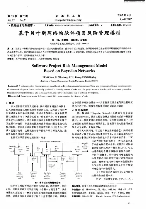 基于贝叶斯网络的软件项目风险管理模型