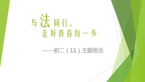 《与法同行,走好青春每一步》主题班会(共19张PPT)