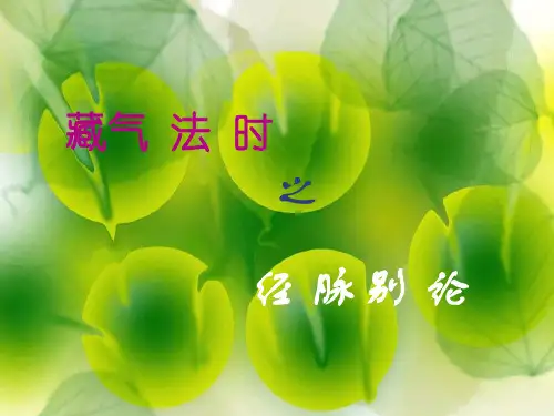【中医课件】 藏气法时之经脉别论