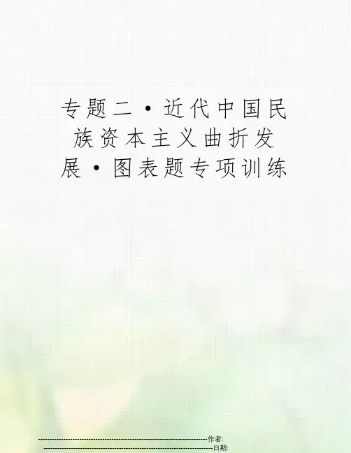 专题二·近代中国民族资本主义曲折发展·图表题专项训练