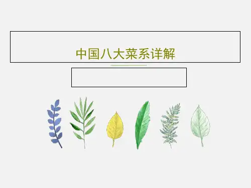 中国八大菜系详解62页PPT