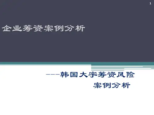 韩国大宇案例分析优秀PPT
