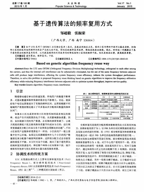 基于遗传算法的频率复用方式