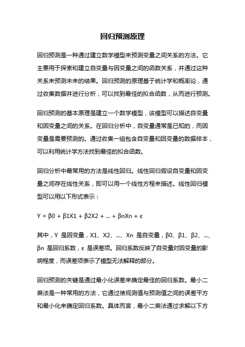 回归预测原理