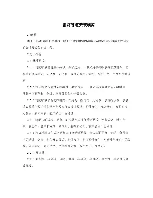 消防管道安装规范 3