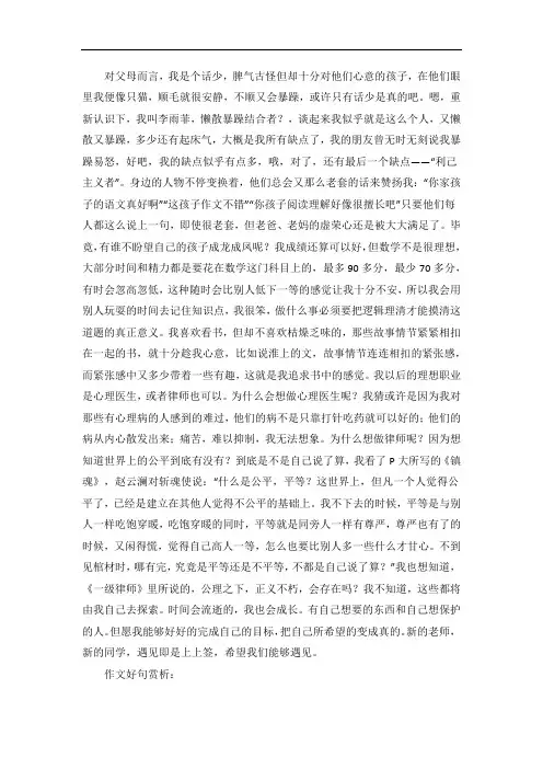 我这个人作文800字