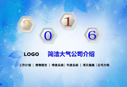 最受欢迎大气公司介绍PPT模板