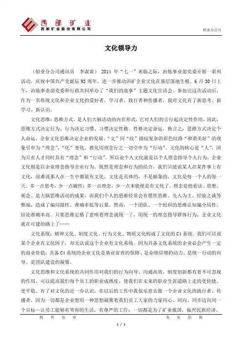 文化领导力