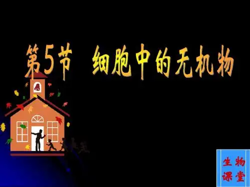细胞中的无机物(上课用)