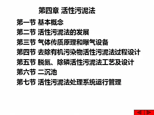 水污染控制工程第四章活性污泥法